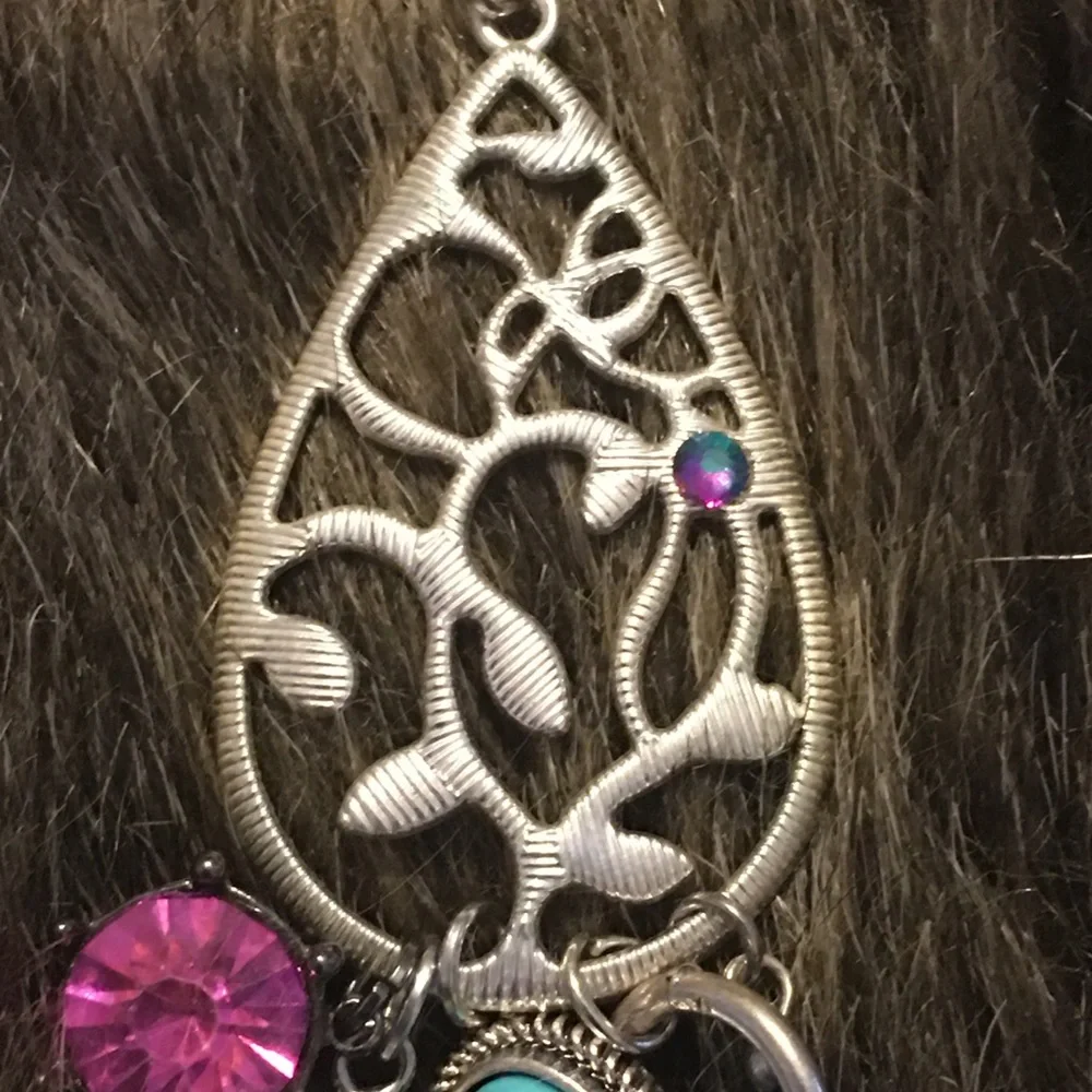 Vintage repurpose salvaged estate gem keychain